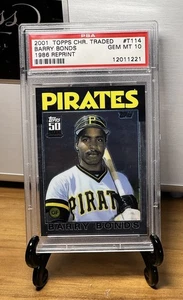 2001 Topps Chrome Traded #T114 Barry Bonds 1986 Reprint PSA 10 Pop 15! - Bild 1 von 3