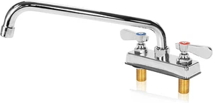 Rubinetto Lavello Bar Commerciale Senza Perdite 12" Beccuccio Girevole con Valvola in Ceramica, Utilit - Foto 1 di 9