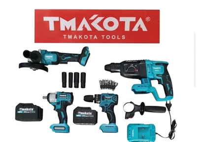 KIT 4IN1 MAKOTA TASSEL TRAPANO IMPULSI TRAPANO AVVITATORE 88v FLEX 2 BATTERIE