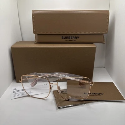 Lente de demostración Burberry BE1378D 1337 oro rosa 57 mm 140 nuevas auténticas Foto 1 de 4