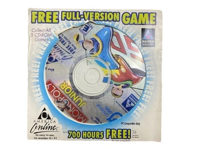 NUEVO Sellado Monopoly Junior CD-ROM PC Juego 2000 AOL Suscriptor Promo Y2K De Colección Foto 1 de 4