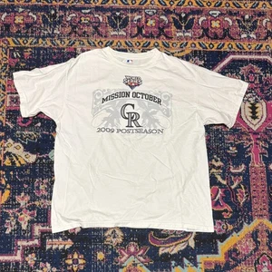 Colorado Rockies World Series 2009 Mission October T Shirt Mens Large 2009 Post - Picture 1 of 1