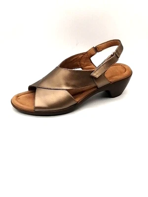 Sandalias Easy Spirit para mujer Sechantal doradas 8,5 cuero con cordones zapatos gancho lazo Foto 1 de 4