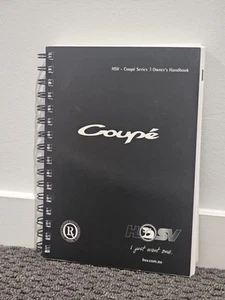 GENUINE HSV OWNERS MANUAL SERIES 3 COUPE - Picture 1 of 4