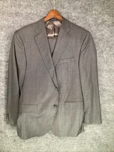 Crémieux 44R Gray Micro-Check Loro Piana Super 130s Wool Suit Made in Canada - Picture 1 of 20