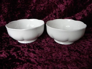 WINDSOR BONE 2 Coupe Cereal Bowls Block Royal Bone China Thailand VERY FINE - Picture 1 of 4