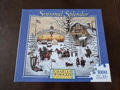 Sellado Charles Wysocki 1000 piezas Completo Saludo de Navidad Esplendor de Temporada Foto 1 de 3