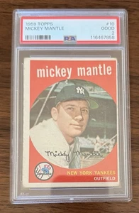 1959 Topps - Mickey Mantle #10 PSA 2- RARE Vintage SSP NY Yankees MLB Baseball - Picture 1 of 1