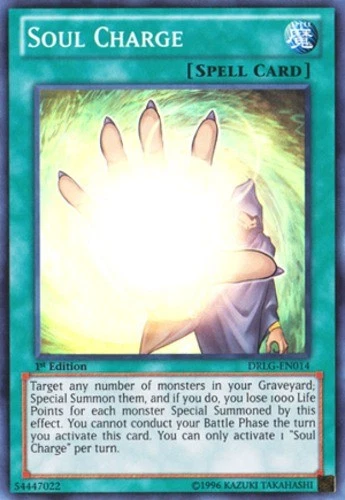 Soul Charge - DRLG-EN014 - Super Rare - Unlimited Edition - Damaged - Image 1 of 1