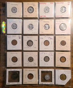1921-1991 LOT 20 COINS HUNGARY LATVIA FINLAND NORWAY SWEDEN YUGOSLAVIA (UNC-BU!) - Picture 1 of 2