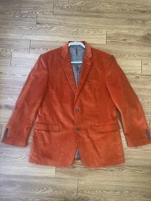 Blazer Saddlebred Para Hombres Naranja Pana 2 Botones Forrado Traje Chaqueta Abrigo Deportivo 42R Foto 1 de 4