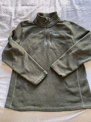 Suéter Pullover Clásico Eddie Bauer 1/4 Cremallera Verde Para Hombre Talla Grande Otoño 2014 Foto 1 de 4