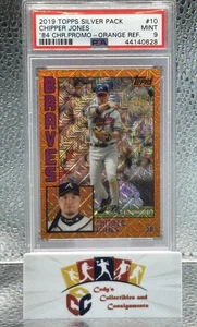 Chipper Jones 2019 Silver Pack 1984 Chrome Orange🍊Refractor /25 SSP PSA 9 Mint - Bild 1 von 3