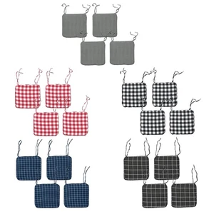 Set of 4 Square Foam Chair Pads with Ties 41 x 41 cm - Bild 1 von 7