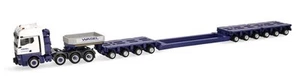 HERPA - Camion avec remorque 4+6 essieux WASEL - MAN TGX GX 8x4 - 1/87 - HER3... - Foto 1 di 5
