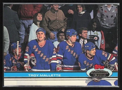 1991-92 Topps Stadium Club Troy Mallette New York Rangers #134 - Image 1 of 2