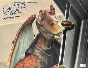 AHMED BEST SIGNED JAR JAR BINKS 11X14 PHOTO STAR WARS JSA WITNESS COA - Picture 1 of 1
