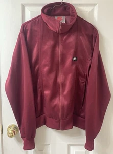 Vintage (late 80s/early 90s) Maroon Colored Nike Track Jacket-Medium Women’s - Picture 1 of 12