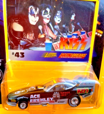 Johnny Lightning  Funny Car KISS Ace Frehley 1:64 Collector Diecast card #43  js - Image 1 of 4