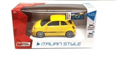 Fiat Cinquecento 500 Abarth Giallo Yellow Mondo Motors 1:43 Nuovo 1/43 - Immagine 1 di 4