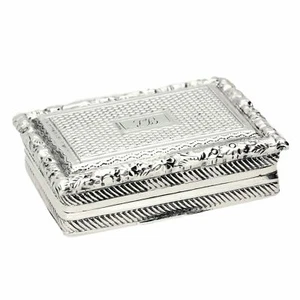 Antique Birmingham 1797 Sterling Silver Vinaigrette Box (31x31mm) - Picture 1 of 4