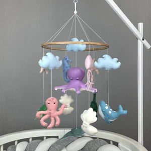 Mobile oceano bambino bambina animali marini mobile culla nautica mobile nuovo regalo bambino - Foto 1 di 11