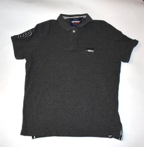 Superdry Uomo Taglia XXX Polo Grigio Large 100% Cotone - Foto 1 di 11