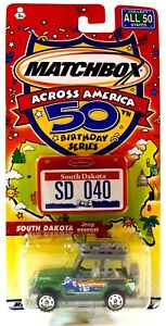 Matchbox Across America 50th Birthday Series Jeep Wrangler South Dakota