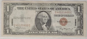 $1 1935 A Hawaii WWII Emergency Issue Federal Reserve Note XF - Imagen 1 de 6