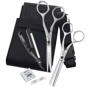 Tondeo Spider Scheren Set Offset 5,5 Zoll +Klingen +Messer+Tasche schwarz 5845 - Bild 1 von 1