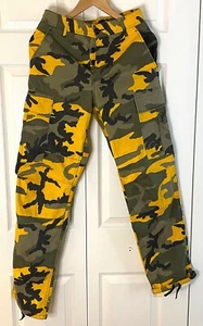 Rothco Military Camouflage BDU Cargo Army Fatigue XS Combat Pants Yellow Camo - Picture 1 of 7