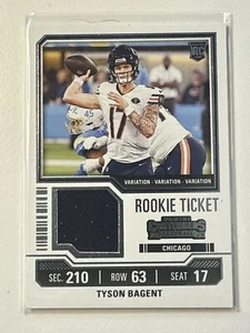 2023 Panini Contenders #TS34V Tyson Bagent Rookie Ticket Swatches Variations - Picture 1 of 2