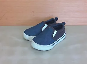 OshKosh Austin Navy Blue Gray Slip On Shoe Toddler Size 7M - Picture 1 of 6