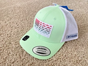 Columbia PFG Fish Flag Snapback Cap Green - Picture 1 of 4