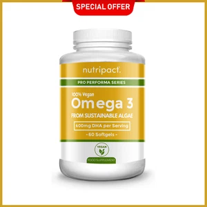 Omega 3 Algae Oil - 1000mg per Serving - 60 Vegan Softgels - High Strength DHA - Picture 1 of 6