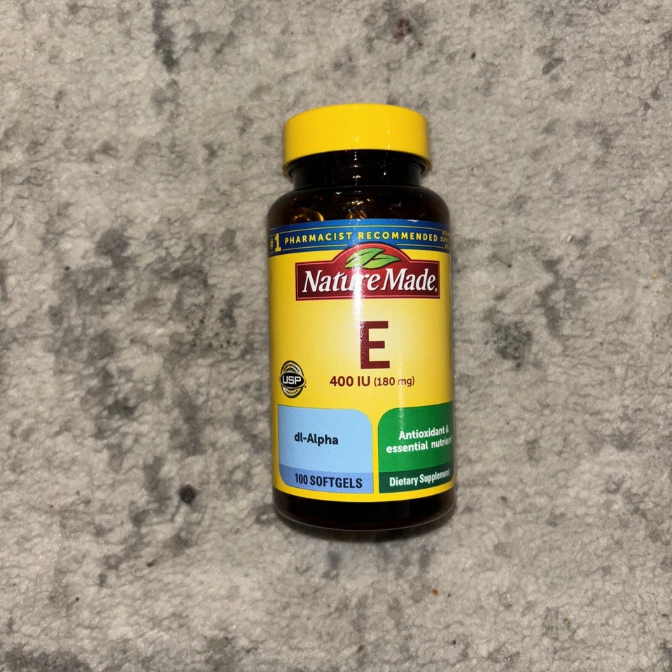 Nature Made Vitamina E 180 mg 400 UI dl-Alfa Suplemento Dietético 04/29 ¡FRESCO! Foto 1 de 1