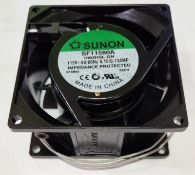 SUNON SF11580A-1083HSL.GN AC115V 2.16W 3Pin Cooling Fan - Image 1 of 2