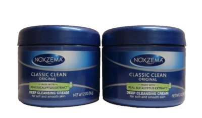Noxzema CLÁSICO LIMPIO Original con EXTRACTO DE EUCALIPTO REAL 2 oz cada uno *2 paquetes* Foto 1 de 4