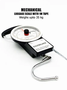 Portable Mechanical Luggage Scale Fishing Travel Bag Baggage Weighing Weight Kg - Picture 1 of 5
