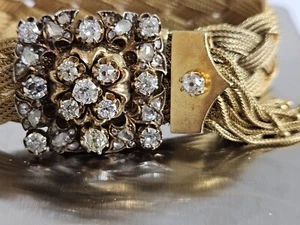 Antique Estate 14k Yellow Gold 4.5 Carat Diamond Bracelet 55 Grams Apprsd$11k - Picture 1 of 10