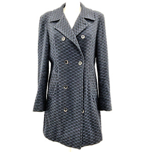Liu Jo Coat UK 16 Navy Wool Blend Womens 084827