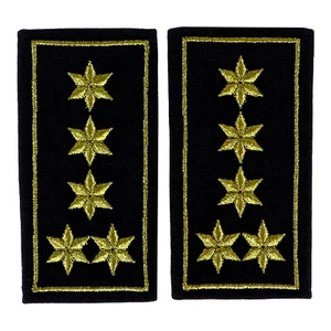 Schulterschlaufen 5 Sterne gold + Paspel gold (Hessen) - Picture 1 of 1