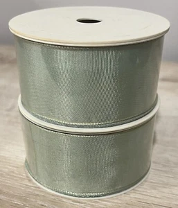 Marcel Schurman Set of 2 Designer Ribbon Sage Green Ruban Fantaisie 10 ft NEW - Picture 1 of 8