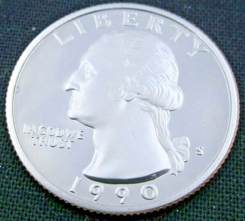 1990 S Proof Washington Quarter - Uncirculated Cover