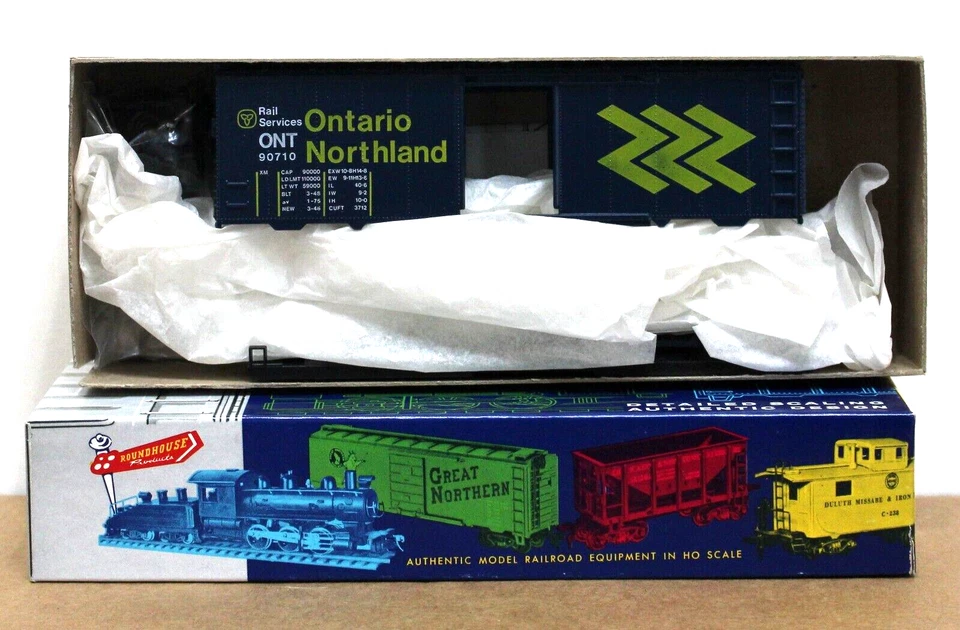 Roundhouse HO * * 40' ONTARIO NORTHERN Boxcar * Complete Kit 1063