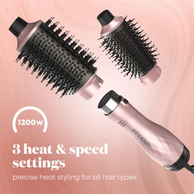 HOT STYLER Revamp Progloss Volume & Style Hot Blow Dry Detangle Brush Styler 1200w