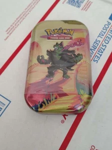 POKEMON TCG: SCARLET AND VIOLET: SHROUDED FABLE MINI TIN - New, Dented Tin - Picture 1 of 9