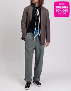 RRP €910 MONTEDORO Silk & Wool Blazer Jacket IT52 US42 XL Glen Plaid Notch Lapel - Picture 1 of 8