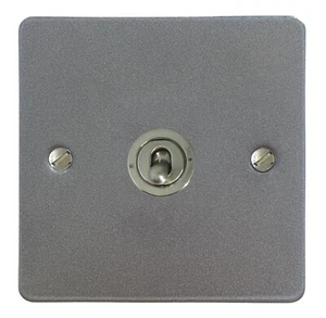 Interruptor de luz de palanca de 1 o 2 vías G&H FP381-SS de placa plana de peltre de 1 o 2 vías - Imagen 1 de 1