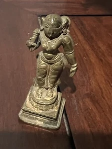 Antike kleine Messingfigur einer Frauenfigur 2,25 - Bild 1 von 7